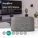 Nedis ANIR2512GY700 Hdtv-antenne Voor Binnen 0 - 25 Km Versterking 28 Db Fm / Vhf / Uhf Grijs