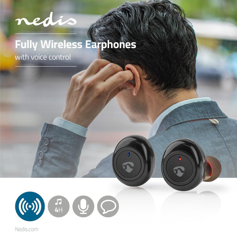 Nedis HPBT1050BK Volledig Draadloze Bluetooth&reg;-oordopjes 4 Uur Afspeeltijd Spraakbediening Char