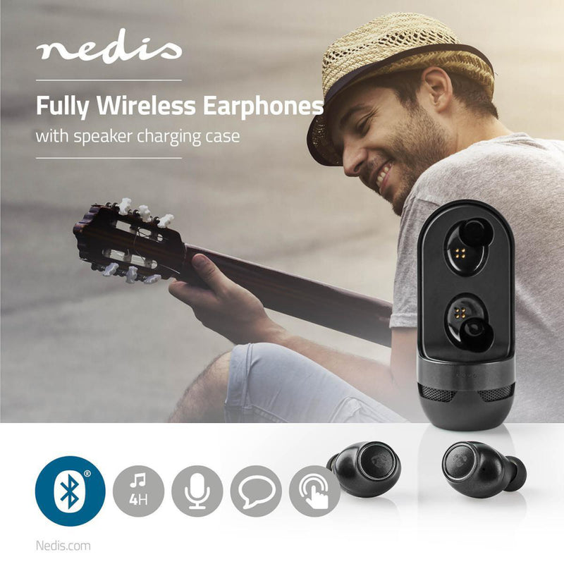 Nedis HPBT6050BK Volledig Draadloze Bluetooth&reg;-oordopjes 4 Uur Afspeeltijd Spraakbediening Aanr