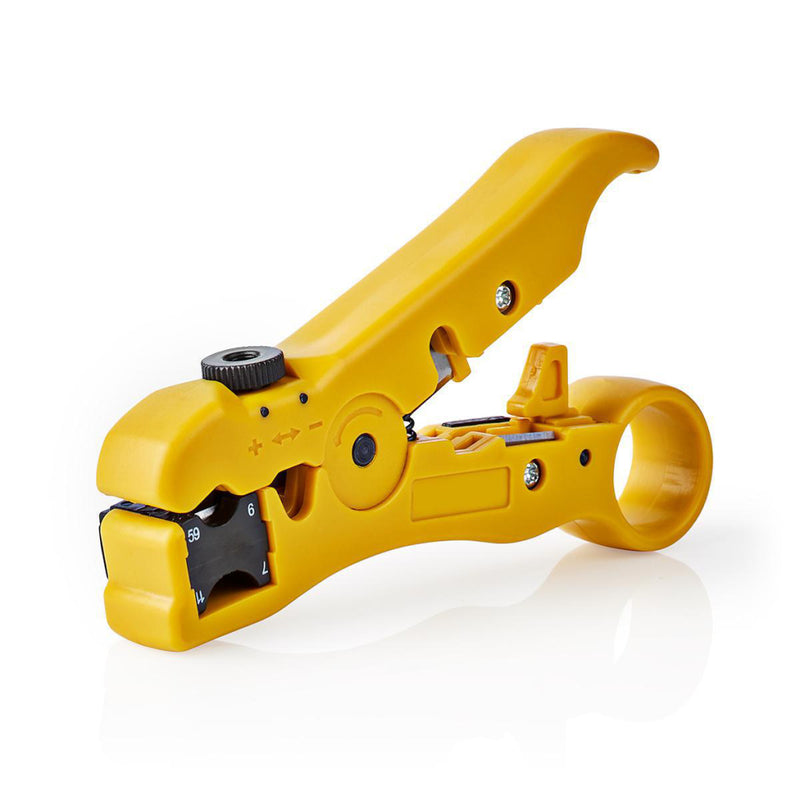 Nedis CSGG49520YE Coaxkabelstripper Rg59 - Rg6 - Rg7 - Rg11