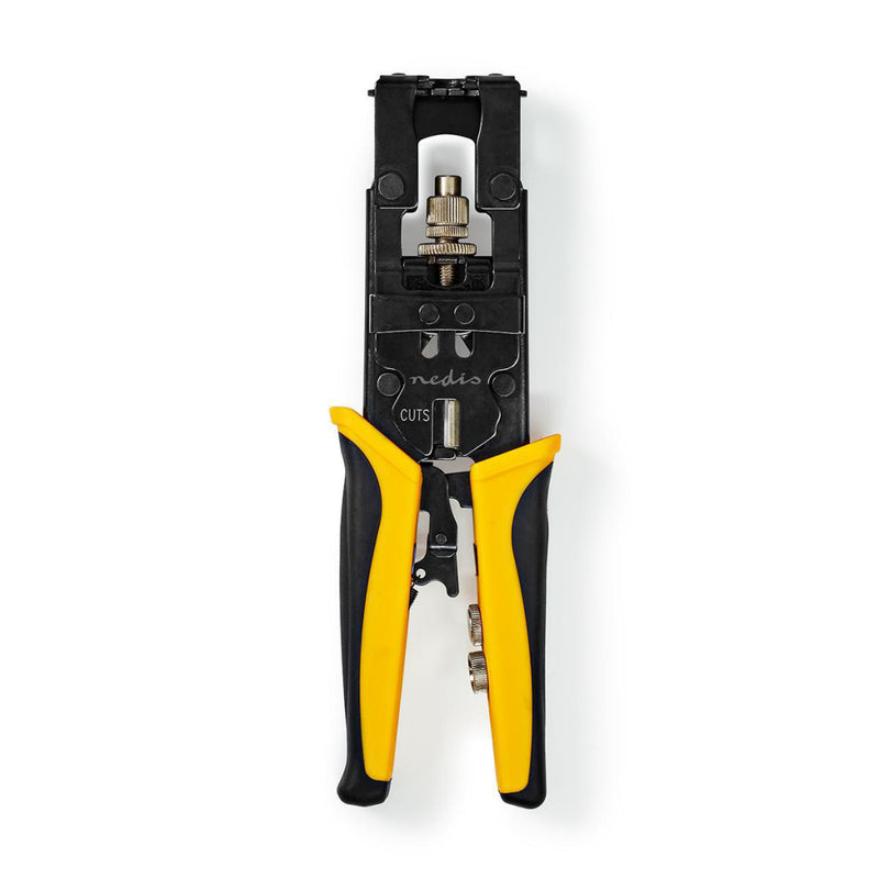Nedis CSGG49540YE Compressiegereedschap Bnc, Rca En F-connectoren Rg58, Rg59, Rg6 Softgrip Gehard S