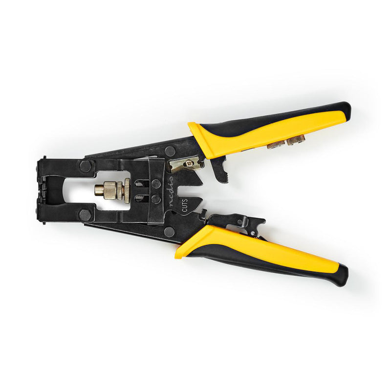 Nedis CSGG49540YE Compressiegereedschap Bnc, Rca En F-connectoren Rg58, Rg59, Rg6 Softgrip Gehard S
