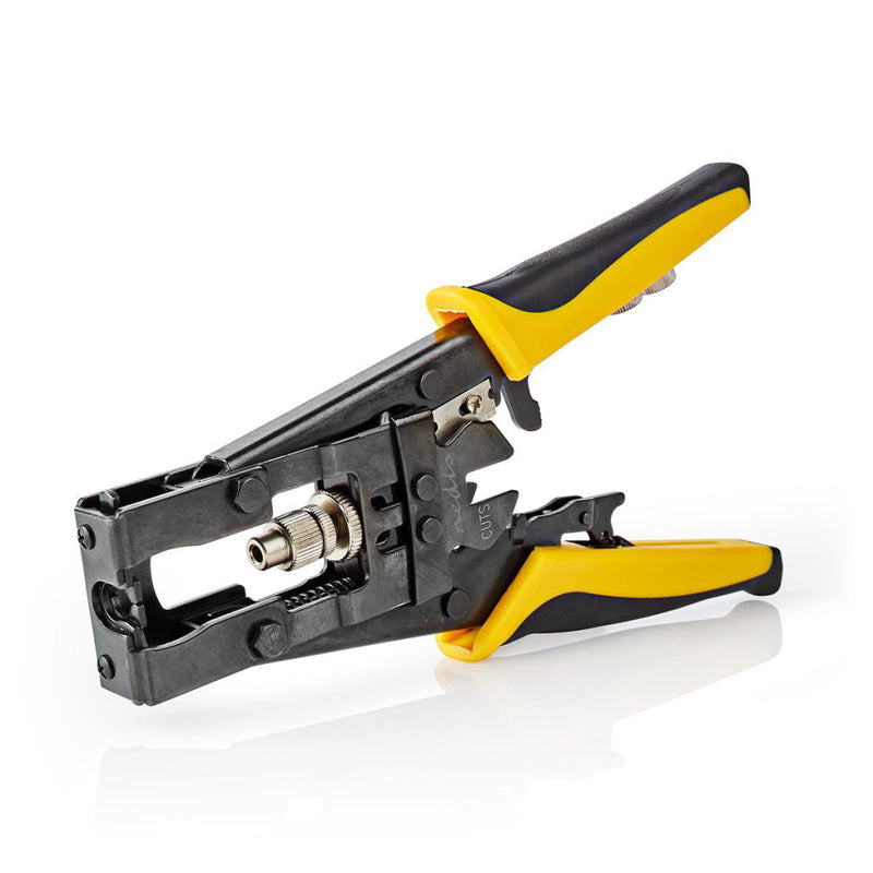 Nedis CSGG49540YE Compressiegereedschap Bnc, Rca En F-connectoren Rg58, Rg59, Rg6 Softgrip Gehard S