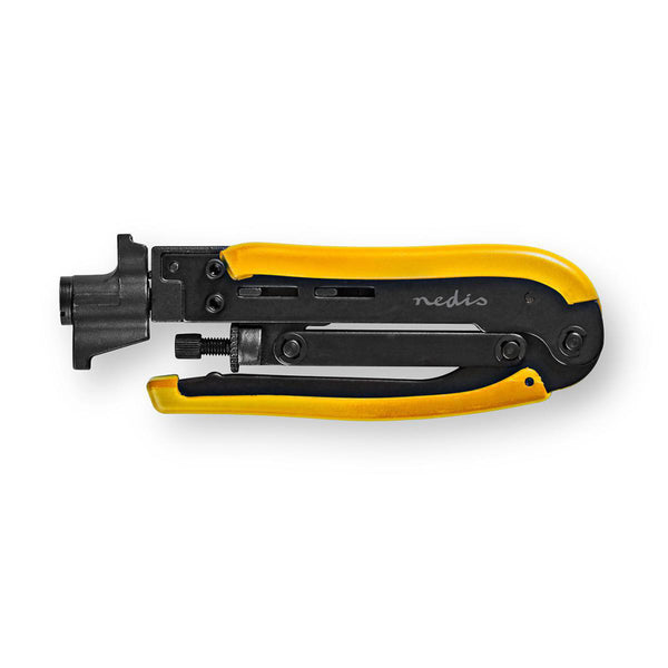 Nedis CSGG49530YE Compressietang F-connectoren Rg58, Rg59, Rg6, Rg7, Rg11 Gehard Staal