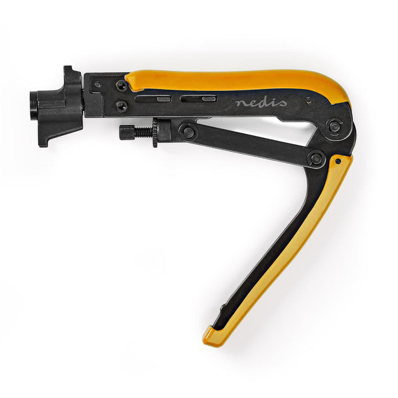 Nedis CSGG49530YE Compressietang F-connectoren Rg58, Rg59, Rg6, Rg7, Rg11 Gehard Staal