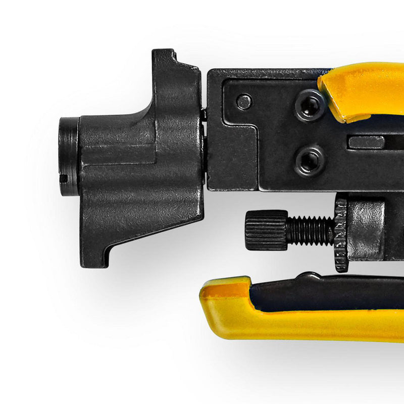 Nedis CSGG49530YE Compressietang F-connectoren Rg58, Rg59, Rg6, Rg7, Rg11 Gehard Staal