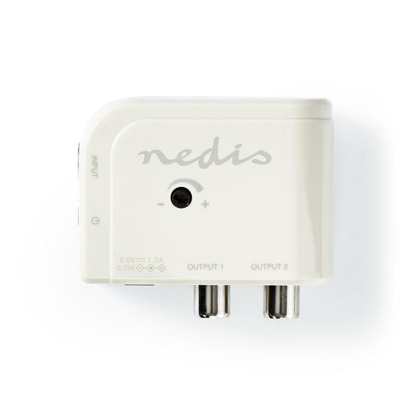 Nedis SAMP40025WT Catv-versterker Max. 15 Db Versterking 50 - 694 Mhz 2 Uitgangen Iec