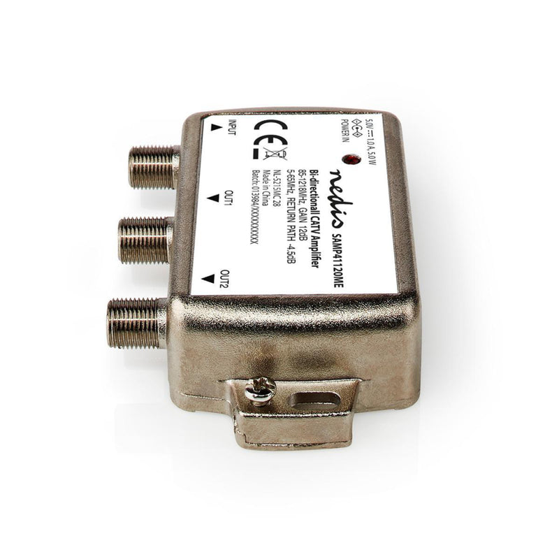Nedis SAMP41120ME Catv Versterker Max. 9 Db Versterking 85 - 1218 Mhz 2 Uitgangen Retourkanaal -4,5