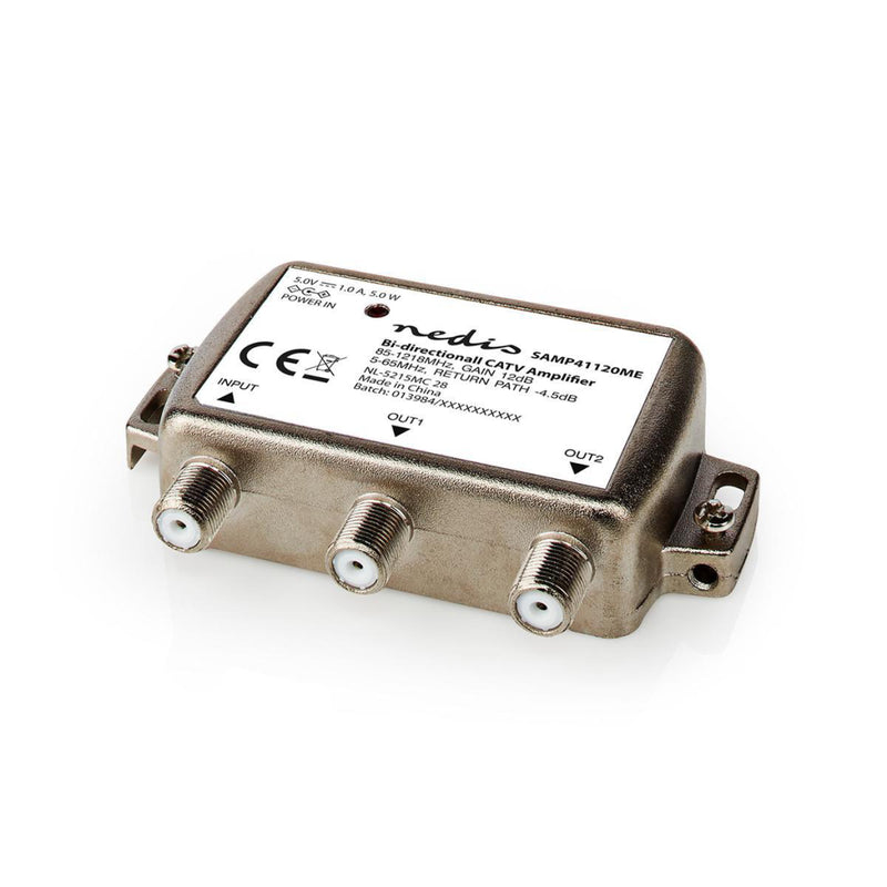 Nedis SAMP41120ME Catv Versterker Max. 9 Db Versterking 85 - 1218 Mhz 2 Uitgangen Retourkanaal -4,5