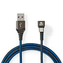 Nedis GCTB60600BK10 Usb 2.0-kabel A Male Naar Type-c&trade; Male 180&deg;-aansluiting Voor Gaming 1