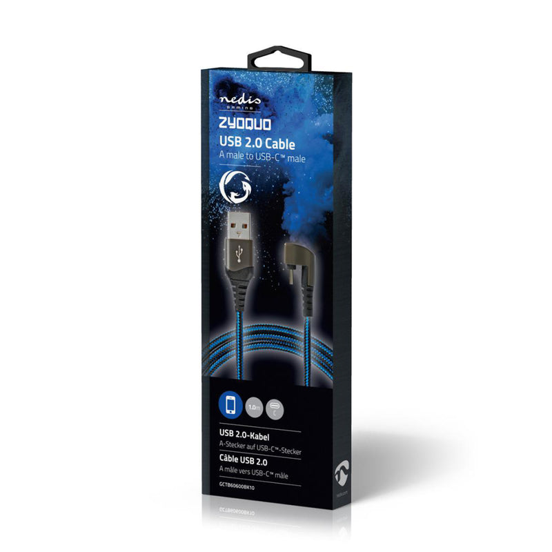 Nedis GCTB60600BK10 Usb 2.0-kabel A Male Naar Type-c&trade; Male 180&deg;-aansluiting Voor Gaming 1