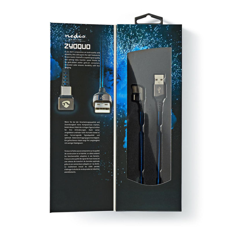 Nedis GCTB60600BK10 Usb 2.0-kabel A Male Naar Type-c&trade; Male 180&deg;-aansluiting Voor Gaming 1