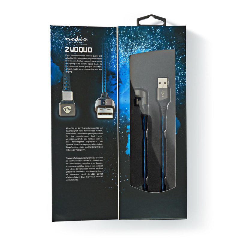 Nedis GCTB60600BK20 Usb 2.0-kabel A Male Naar Type-c&trade; Male 180&deg;-aansluiting Voor Gaming 2