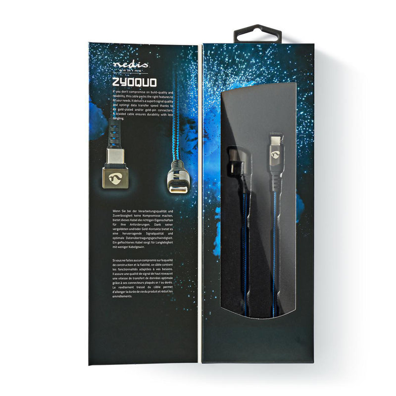 Nedis GCTB60700BK10 Usb 2.0-kabel Type-c&trade; Male Naar Type-c&trade; Male 180&deg;-aansluiting V