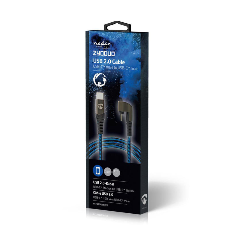 Nedis GCTB60700BK20 Usb 2.0-kabel Type-c&trade; Male Naar Type-c&trade; Male 180&deg;-aansluiting V