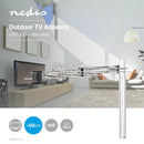 Nedis ANOR1010ME Tv-antenne Voor Buiten Max. 12 Db Versterking Uhf: 470 - 694 Mhz 1 Component