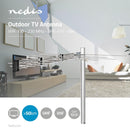 Nedis ANOR1160ME Tv-antenne Voor Buiten Max. 12 Db Versterking Vhf: 170 - 230 Mhz Uhf: 470 - 694 Mh