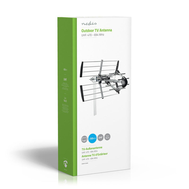 Nedis ANOR7150ME Tv-antenne Voor Buiten Max. 14 Db Versterking Uhf: 470 - 694 Mhz 15 Componenten