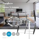 Nedis ANOR7250ME Tv-antenne Voor Buiten Max. 15.5 Db Versterking Uhf: 470 - 694 Mhz 25 Componenten