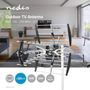 Nedis ANOR7280ME Tv-antenne Voor Buiten Max. 14 Db Versterking Vhf: 170 - 230 Mhz Uhf: 470 - 694 Mh