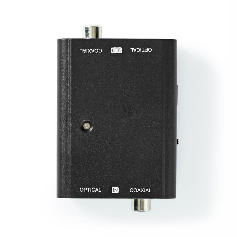Nedis ACON2507BK Digital Audio-omvormer 2-wegs Digitale Rca Female + Toslink Female Digitale Rca Fe