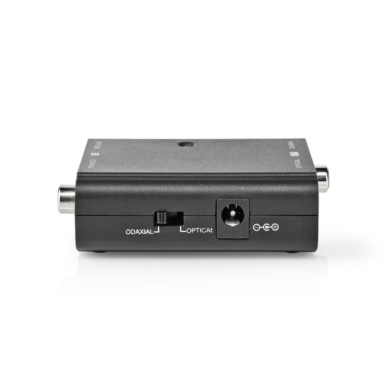 Nedis ACON2507BK Digital Audio-omvormer 2-wegs Digitale Rca Female + Toslink Female Digitale Rca Fe