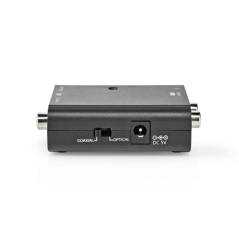 Nedis ACON2509BK Audio-omvormer Digitaal Naar Stereo 1-wegs Digitale Rca Female + Toslink Female 2x