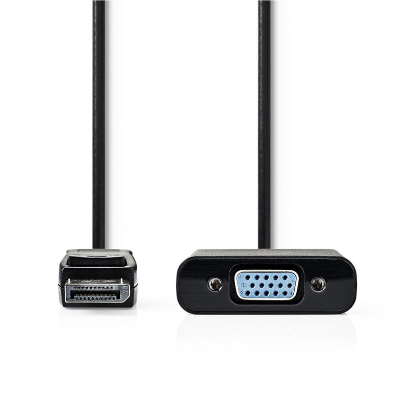 Nedis CCGB37351BK02 Displayport - Vga-kabel Displayport Male - Vga Female 0,2 M Zwart