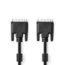 Nedis CCGP32001BK20 Dvi-kabel Dvi-d 24+1-pins Male Dvi-d 24+1-pins Male 2,0 M Zwart