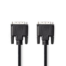 Nedis CCGP32001BK50 Dvi-kabel Dvi-d 24+1-pins Male Dvi-d 24+1-pins Male 5,0 M Zwart