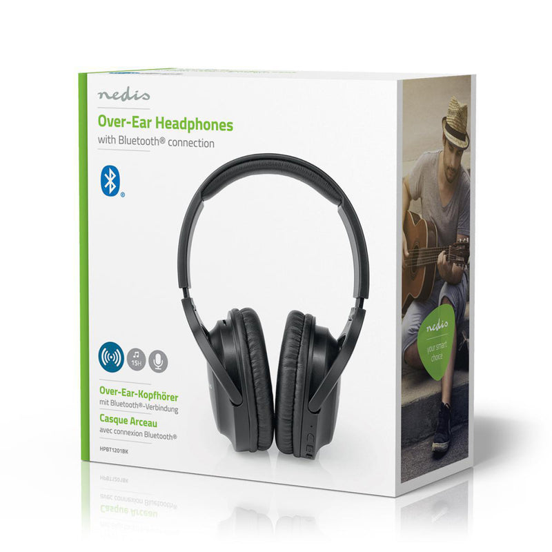 Nedis HPBT1201BK Draadloze Koptelefoon Bluetooth® Over-ear Zwart