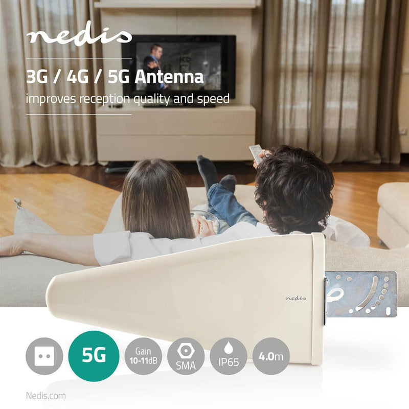 Nedis ANOR5G10WT 3g/4g/5g-antenne Max. 10-11 Db Versterking 698 - 960 Mhz 1710 - 2700 Mhz 3300 -360