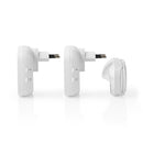 Nedis DOORB220CWT2 Draadloze Deurbelset Netvoeding 36 Melodie&euml;n Knipperende Felle Led 2x Ontva