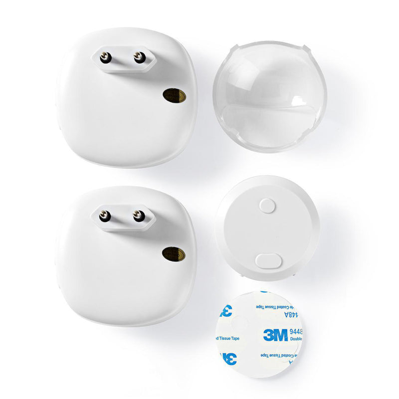 Nedis DOORB222CWT2 Draadloze Deurbelset Netvoeding 36 Melodie&euml;n 2x Ontvanger
