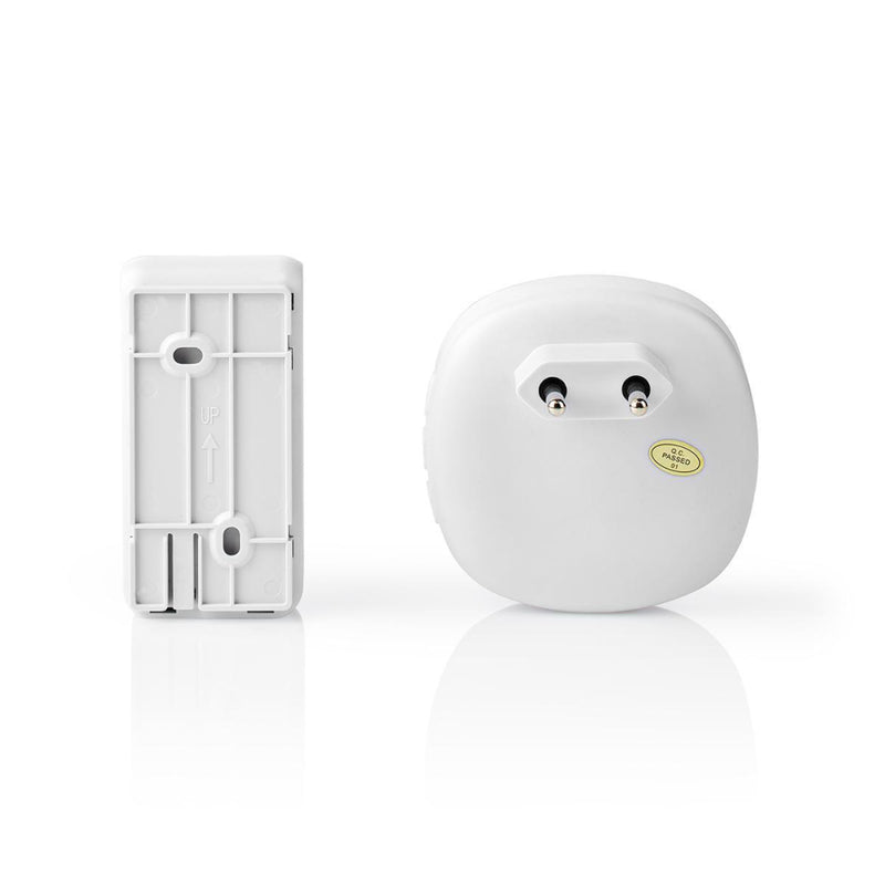 Nedis DOORBK240CWT Draadloze Deurbelset Zelfvoedende Zender Netvoeding 36 Melodie&euml;n