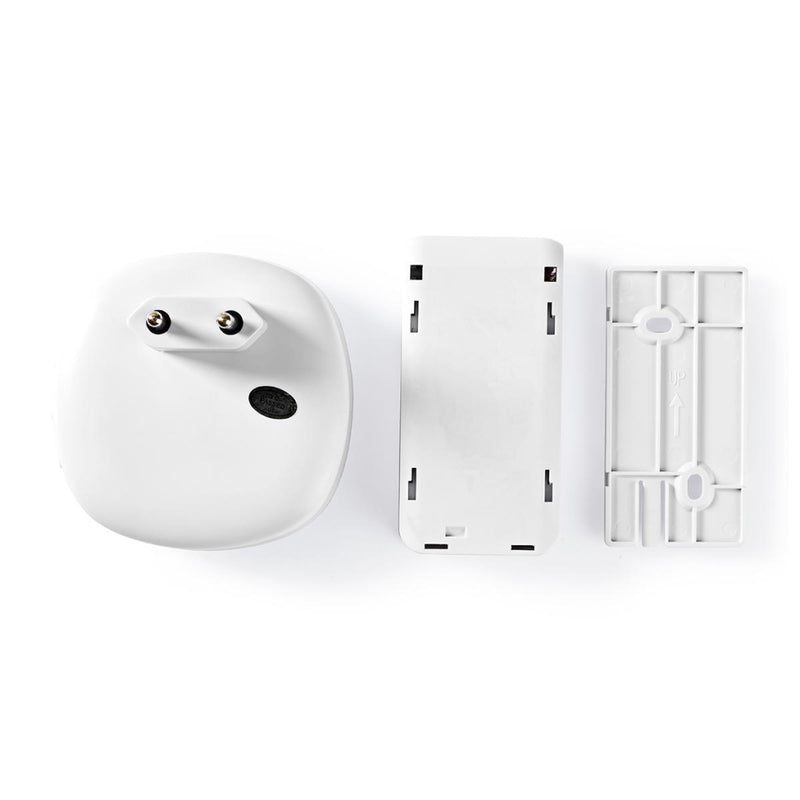 Nedis DOORBK240CWT Draadloze Deurbelset Zelfvoedende Zender Netvoeding 36 Melodie&euml;n