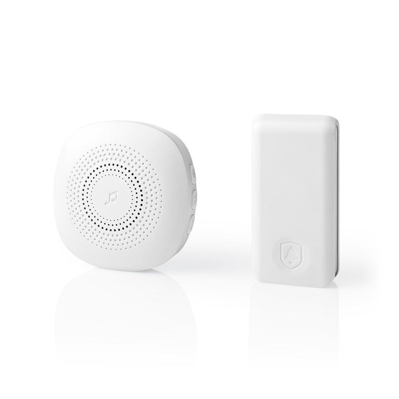 Nedis DOORBK240CWT Draadloze Deurbelset Zelfvoedende Zender Netvoeding 36 Melodie&euml;n