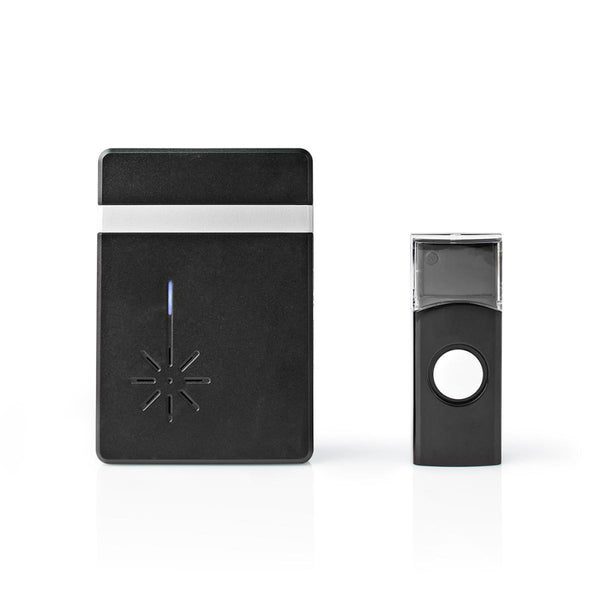 Nedis DOORB212BK Draadloze Deurbelset Batterijvoeding 36 Melodie&euml;n