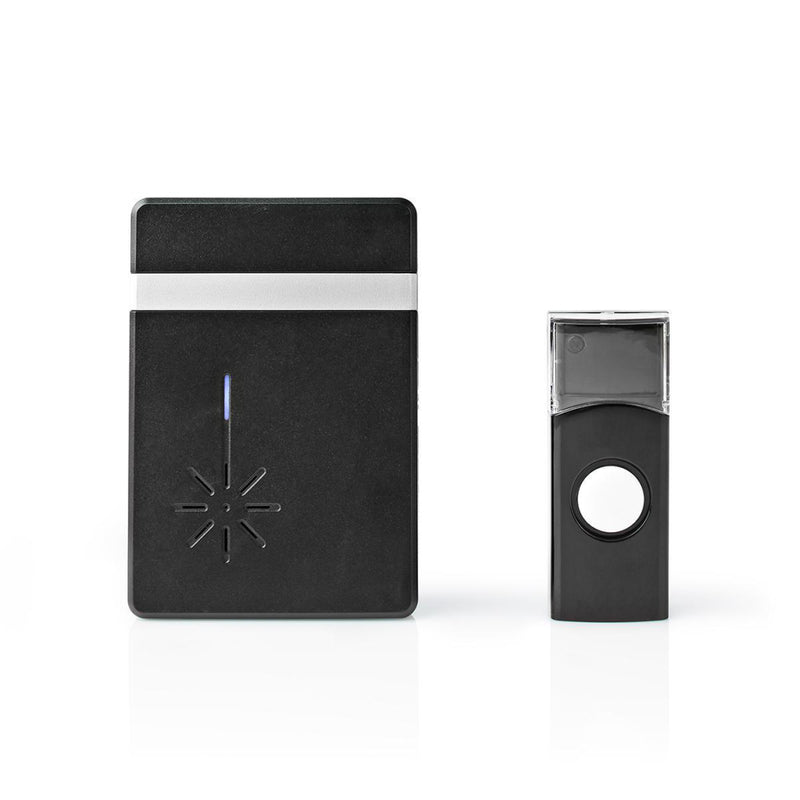 Nedis DOORB212BK Draadloze Deurbelset Batterijvoeding 36 Melodie&euml;n