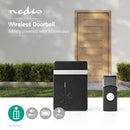 Nedis DOORB212BK Draadloze Deurbelset Batterijvoeding 36 Melodie&euml;n