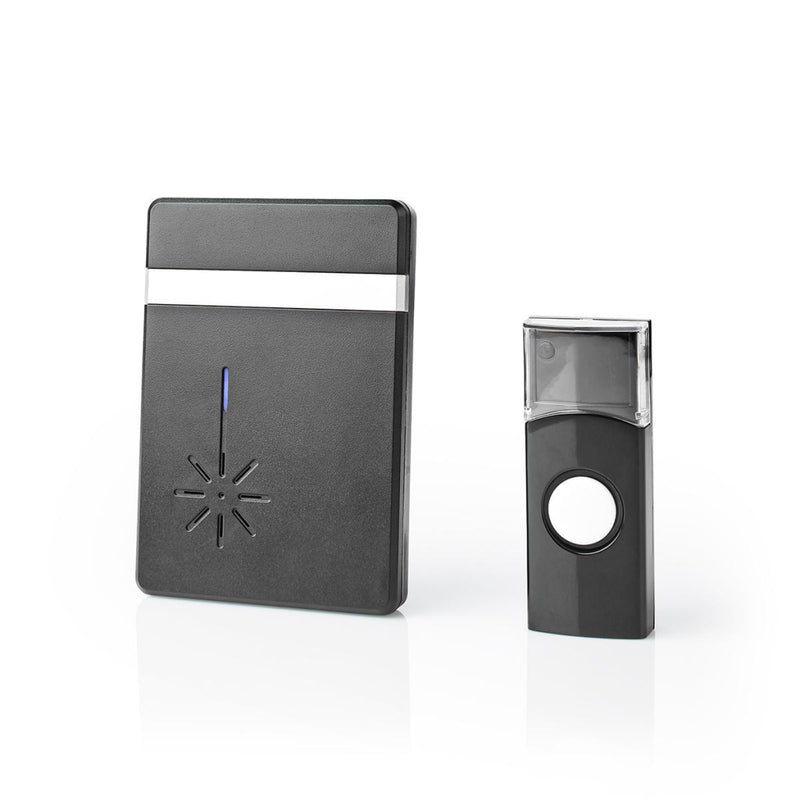 Nedis DOORB212BK Draadloze Deurbelset Batterijvoeding 36 Melodie&euml;n