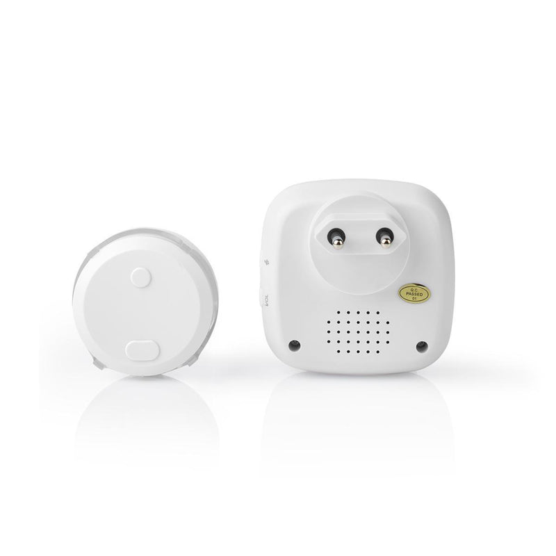 Nedis DOORB220CWT Draadloze Deurbelset Netvoeding 36 Melodie&euml;n Knipperende Felle Led