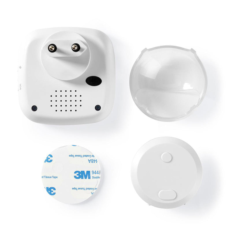 Nedis DOORB220CWT Draadloze Deurbelset Netvoeding 36 Melodie&euml;n Knipperende Felle Led