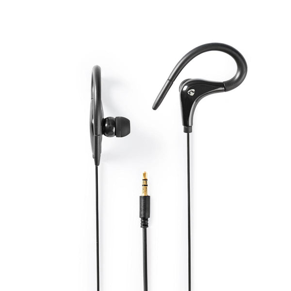 Nedis HPWD8001BK Sportkoptelefoon Bekabeld In Het Oor 1,2 M Kabel Zwart