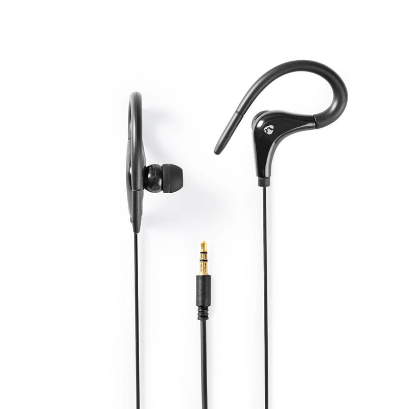 Nedis HPWD8001BK Sportkoptelefoon Bekabeld In Het Oor 1,2 M Kabel Zwart