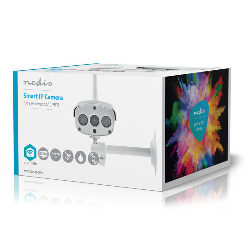 Nedis WIFICO030CWT Wifi Smart Ip-camera Full-hd 1080p Outdoor Waterdicht