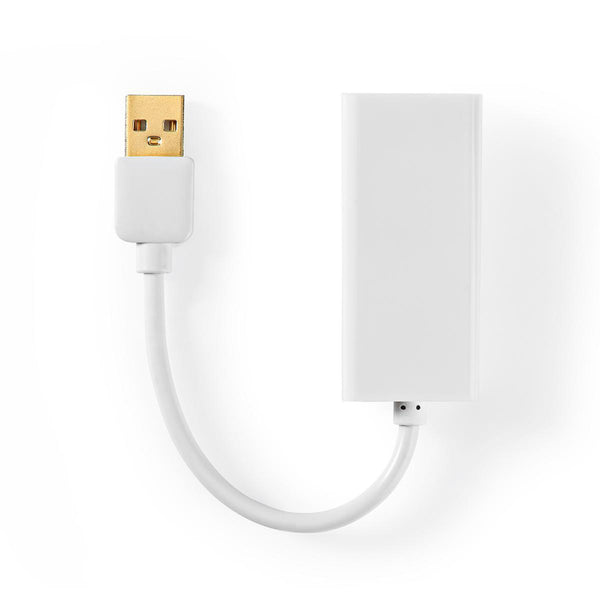 Nedis CCGP60950WT02 Usb 2.0-adapter Usb-a Male - Rj45 Female 10/100 Mbit 0,2 M Wit