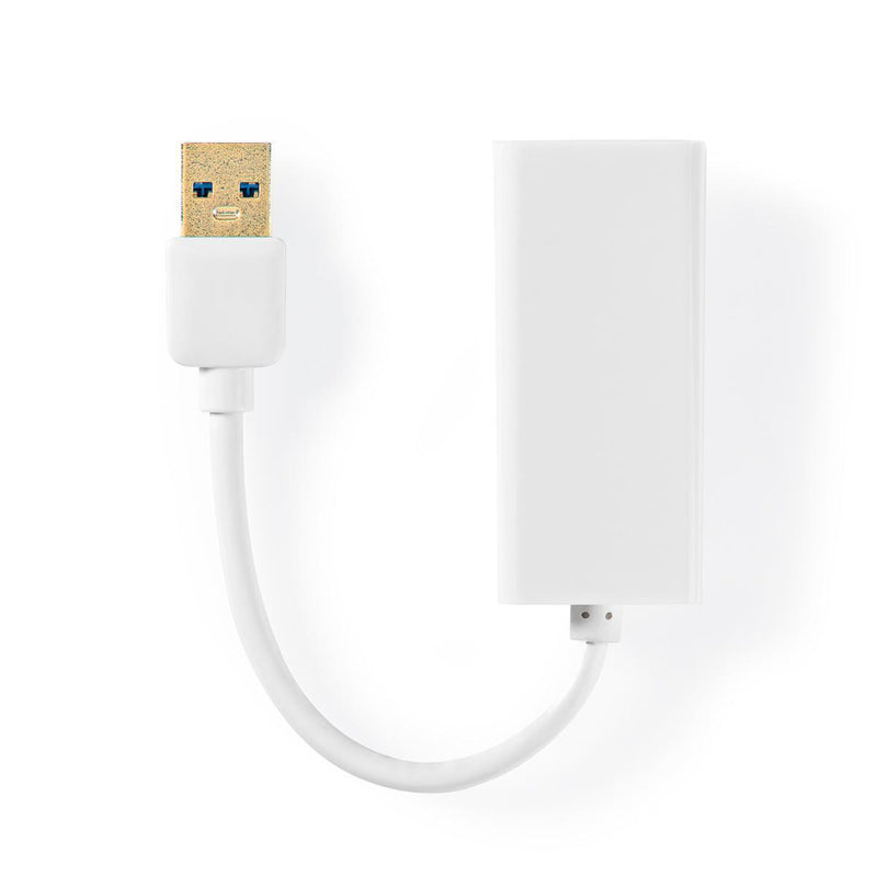 Nedis CCGB61950WT02 Usb-adapter Usb 3.2 Gen 1 Usb-a Male Rj45 Female 1 Gbps 0.20 M Rond Verguld / V