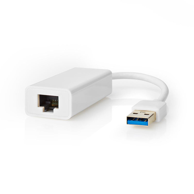 Nedis CCGB61950WT02 Usb-adapter Usb 3.2 Gen 1 Usb-a Male Rj45 Female 1 Gbps 0.20 M Rond Verguld / V