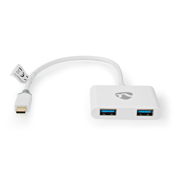 Nedis CCBP65960WT02 Usb-adapter Usb 3.1 Gen1 Usb Type-c&trade; Male 2x Usb Type A 1000 Mbps 0.20 M